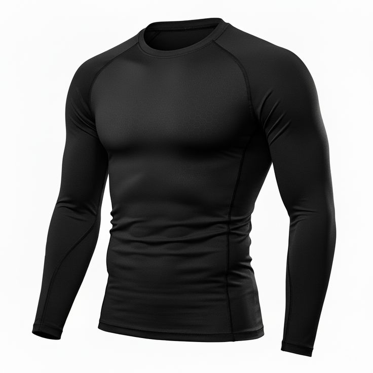 Polo Manga Larga Deportivo Negro